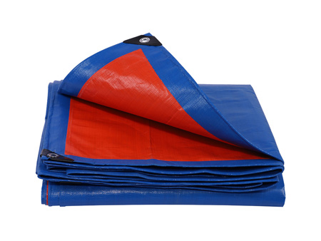 Blue orange tarpaulin